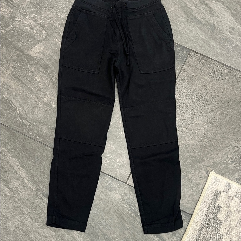 James Perse Black Drawstring Jogger Pants
